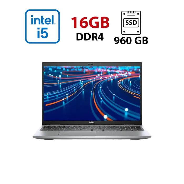 Ультрабук Dell Latitude 5520 / 15.6" (1920x1080) IPS / Intel Core i5-1135G7 (4 (8) ядра по 2.4 - 4.2 GHz) / 16 GB DDR4 / 960 GB SSD / Intel Iris Xe Graphics / WebCam б/в - зображення 1