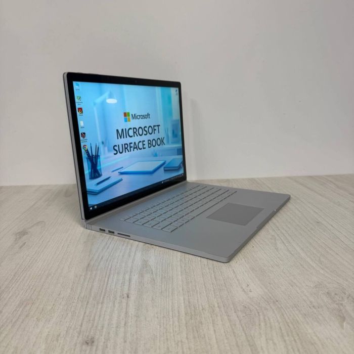 Ігровий ультрабук-трансформер Б-класу Microsoft Surface Book 2 / 15.0" (3240x2160) IPS Touch / Intel Core i7-8650U (4 (8) ядра по 1.9 - 4.2 GHz) / 16 GB DDR3 / 1000 GB SSD NVMe / nVidia GeForce GTX 1060, 6 GB GDDR5, 192-bit / WebCam б/в - изображение 3
