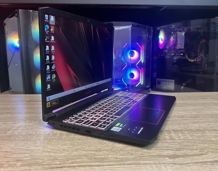 Ігровий ноутбук Acer Nitro 5 AN515-55 / 15.6" (1920x1080) IPS / Intel Core i5-10300H (4 (8) ядра по 2.5 - 4.5 GHz) / 8 GB DDR4 / 512 GB SSD / nVidia GeForce GTX 1660 Ti, 6 GB GDDR6, 192-bit / WebCam б/в - зображення 4