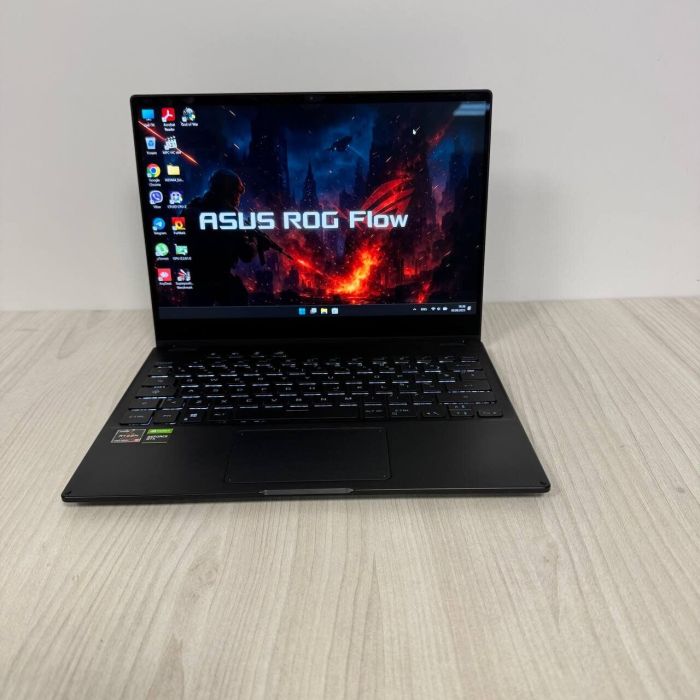 Ігровий ультрабук-трансформер Asus Rog Flow x13 GV301QH / 13.4" (1920x1080) IPS Touch / AMD Ryzen 9 5900HS (8 (16) ядер по 3.0 - 4.6 GHz) / 16 GB DDR4 / 1000 GB SSD NVMe / nVidia GeForce GTX 1650 Max-Q, 4 GB GDDR6, 128-bit / WebCam б/в - зображення 2