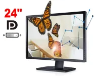 Монітор Dell UltraSharp U2412MB / 24" (1920x1200) IPS / 1xDP, 1x DVI, 1x VGA, 4x USB 2.0, 1x USB Type-B / VESA 100x100 / Поворотний б/в