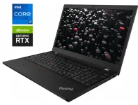 Ігровий ноутбук Lenovo ThinkPad T15p Gen 3 / 15.6" (1920x1080) IPS / Intel Core i7-12700H (14 (20) ядер по 3.5 - 4.7 GHz) / 16 GB DDR5 / 512 GB SSD M.2 / nVidia GeForce RTX 3050, 4 GB GDDR6, 128-bit / WebCam / Win 11 Pro б/в