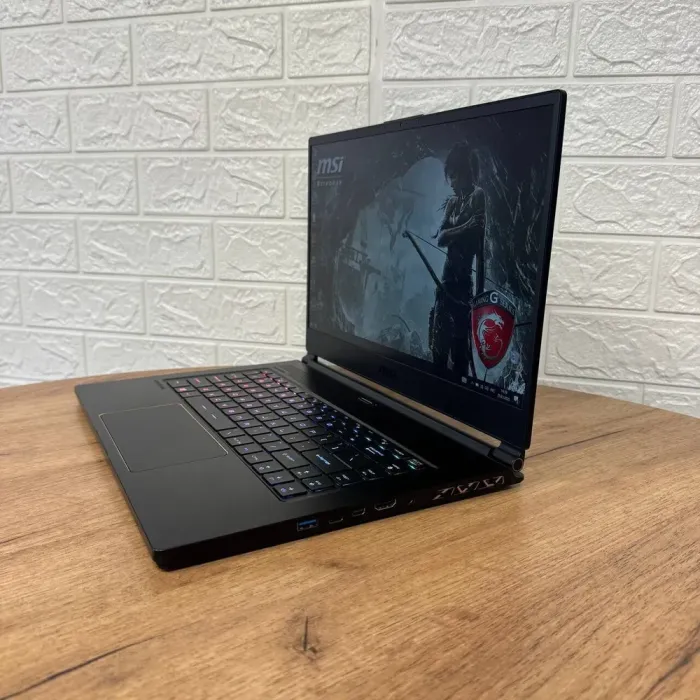 Ігровий ноутбук Б-клас MSI GS65 Stealth 9SF / 15.6" (1920x1080) IPS / Intel Core i7-9750H (6 (12) ядер по 2.6 - 4.5 GHz) / 16 GB DDR4 / 512 GB SSD NVMe / nVidia GeForce RTX 2070 Max-Q, 8 GB GDDR6, 256-bit / WebCam б/в - зображення 5