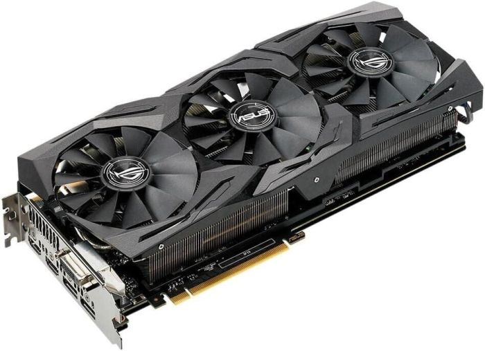 Дискретна відеокарта Asus ROG Strix GeForce GTX 1080 Ti Gaming OC, 11 GB GDDR5X, 352-bit / 1x DVI, 2x HDMI, 2x DisplayPort / (ROG-STRIX-GTX1080TI-11G-GAMING) б/в - зображення 2