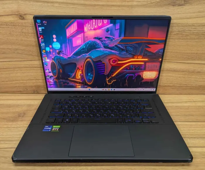 Ігровий ноутбук Б-класу Asus ROG Zephyrus M16 GU603ZW / 16" (1920x1200) IPS / Intel Core i9-12900H (14 (20) ядер по 3,8 - 5,0 ГГц) / 16 ГБ DDR5 / 512 ГБ SSD / nVidia GeForce RTX 3070 Ti, 8 ГБ GDDR6X, 256-bit / WebCam / Windows 11 б/в - зображення 2