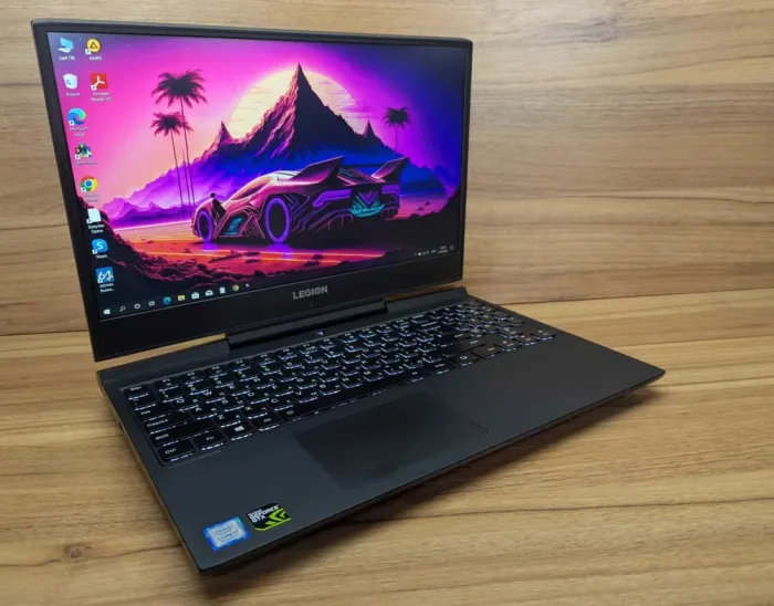 Ігровий ноутбук Lenovo Legion Y7000P-1060 / 15.6" (1920x1080) IPS / Intel Core i7-8750H (6 (12) ядер по 2.2 - 4.1 GHz) / 16 GB DDR4 / 256 GB SSD + 1000 GB HDD / nVidia GeForce GTX 1060, 6 GB GDDR5, 192-bit / HDMI / Windows 10 б/в - зображення 4