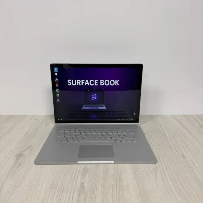 Ігровий ультрабук-трансформер Б-класу Microsoft Surface Book 2 / 15.0" (3240x2160) IPS Touch / Intel Core i7-8650U (4 (8) ядра по 1.9 - 4.2 GHz) / 16 GB DDR3 / 256 GB SSD NVMe / nVidia GeForce GTX 1060, 6 GB GDDR5, 192-bit / WebCam б/в - зображення 2