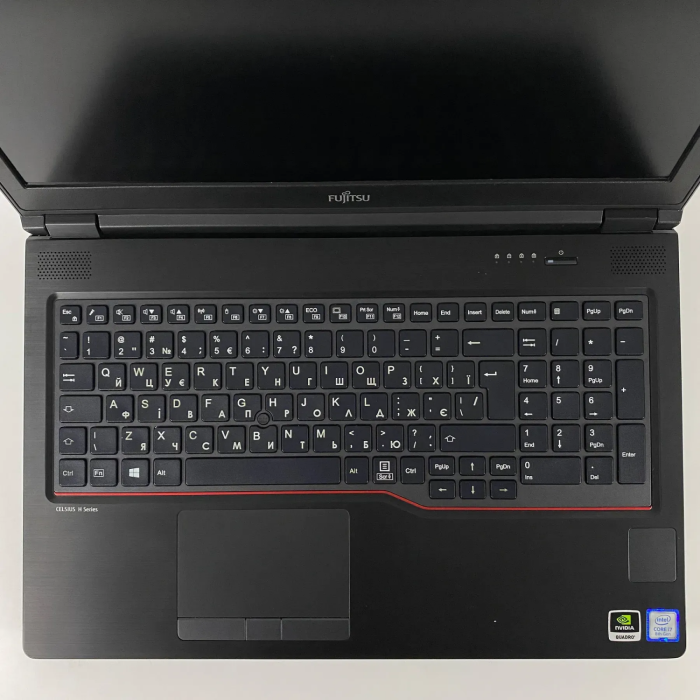 Мобільна робоча станція Б-класу Fujitsu Celsius H780 / 15.6" (1920x1080) IPS / Intel Core i7-8750H (6 (12) ядер по 2.2 - 4.1 GHz) / 16 GB DDR4 / 512 GB SSD / nVidia Quadro P600, 4 GB GDDR5, 128-bit / VGA / HDMI / WebCam б/в - зображення 4