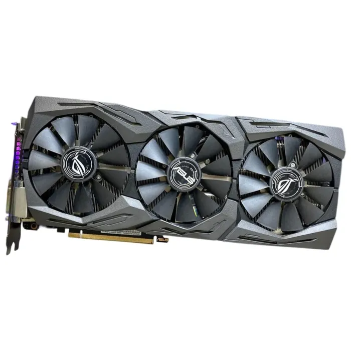 Дискретна відеокарта Asus ROG Strix GeForce GTX 1070 Gaming OC, 8 GB GDDR5, 256-bit / 1x DVI, 2x HDMI, 2x DisplayPort / (ROG-STRIX-GTX1070-O8G-GAMING) б/в - зображення 1