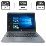 Ноутбук HP EliteBook Folio 1040 G1 / 14" (1600x900) TN / Intel Core i5-4200U (2 (4) ядра по 1.6 - 2.6 GHz) / 8 GB DDR3 / 240 GB SSD / Intel HD Graphics 4400 / WebCam б/в
