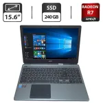 Ноутбук Б-клас Acer Aspire E1-572G / 15.6" (1366x768) TN / Intel Core i5-4200U (2 (4) ядра по 1.6 - 2.6 GHz) / 12 GB DDR3 / 240 GB SSD / AMD Radeon R7 M265, 2 GB GDDR3, 128-bit / WebCam / DVD-ROM б/в