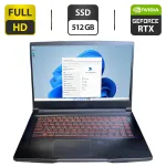 Ігровий ноутбук Б-клас MSI GF65 / 15.6" (1920x1080) IPS / Intel Core i5-9300H (4 (8) ядра по 2.4 - 4.1 GHz) / 8 GB DDR4 / 512 GB SSD / nVidia GeForce RTX 2060, 6 GB GDDR6, 192-bit / WebCam б/в