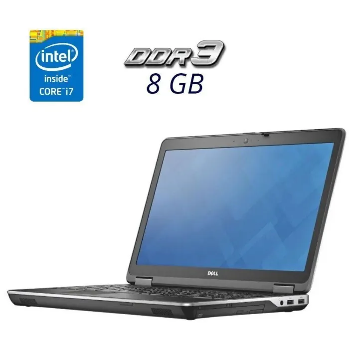 Ноутбук Dell Latitude E6540 / 15.6" (1366x768) TN / Intel Core i7-4600M (2 (4) ядра по 2.9 - 3.6 GHz) / 8 GB DDR3 / 250 GB SSD / AMD Radeon HD 8790M, 2 GB DDR5, 128-bit / WebCam б/в - зображення 1