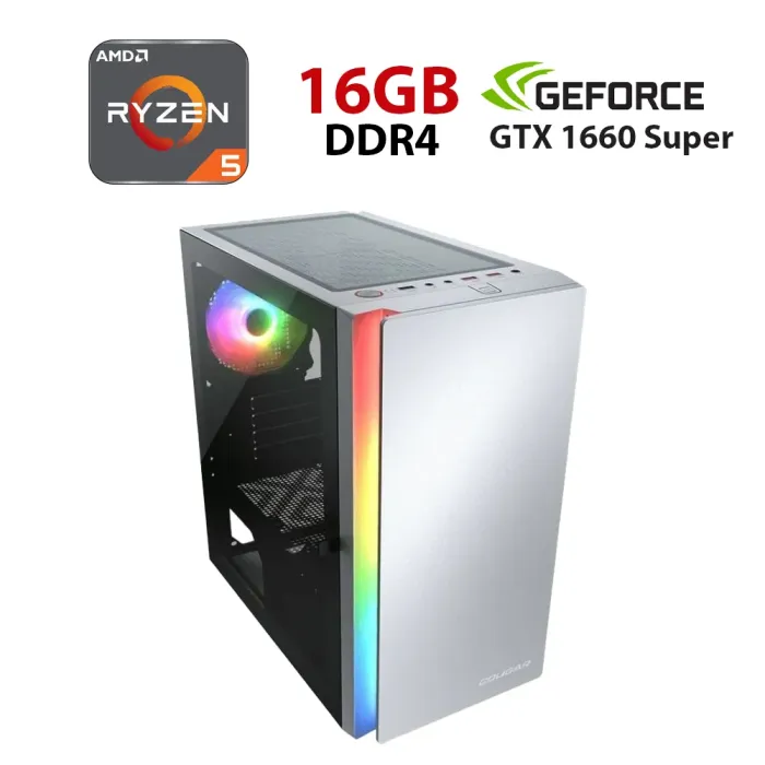 Ігровий ПК Ice Purity RGB White Tower / AMD Ryzen 5 5500 (6 (12) ядер по 3,6 - 4,2 ГГц) / 16 ГБ DDR4 / 480 ГБ SSD / nVidia GeForce GTX 1660 Super, 6 ГБ GDDR6, 192-bit - зображення 1