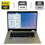 Ноутбук Б-клас Asus ChromeBook C523NA-EJ0123 / 15.6 (1920x1080) TN / Intel Celeron N3350 (2 ядра по 1.1 - 2.4 GHz) / 4 GB DDR4 / 64 GB eMMC / Intel HD Graphics 500 / WebCam / ChromeOS б/в