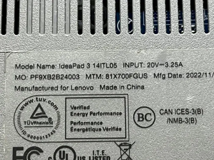Ультрабук Б-клас Lenovo IdeaPad 3 14ITL05 / 14" (1920x1080) TN / Intel Core i3-1115G4 (2 (4) ядра по 1.7 - 4.1 GHz) / 8 GB DDR4 / 120 GB SSD / Intel UHD Graphics / WebCam б/в - зображення 8