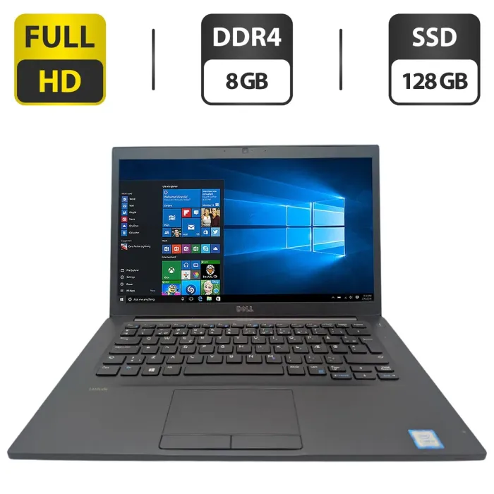 Ноутбук Dell Latitude 7480 / 14" (1920x1080) IPS / Intel Core i5-7300U (2 (4) ядра по 2.6 - 3.5 GHz) / 8 GB DDR4 / 128 GB SSD / Intel HD Graphics 620 / WebCam б/в - изображение 1