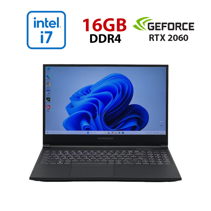 Ігровий ноутбук Maingear MG-VCTR002-2060 / 15,6" (1920x1080) IPS / Intel Core i7-10750H (6 (12) ядер по 2,6 - 5,0 ГГц) / 16 ГБ DDR4 / 960 ГБ SSD / nVidia GeForce RTX 2060, 6 ГБ GDDR6, 192-біт / Веб-камера б/в - зображення 1