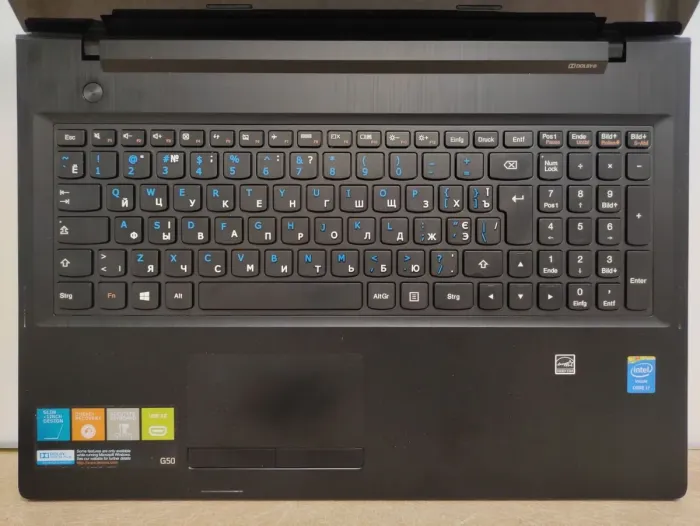 Ноутбук Б-клас Lenovo G50-70 / 15.6" (1366x768) TN / Intel Core i7-4510U (2 (4) ядра по 2.0 - 3.1 GHz) / 16 GB DDR3 / 120 GB SSD / Intel HD Graphics 4400 / WebCam б/в - зображення 3