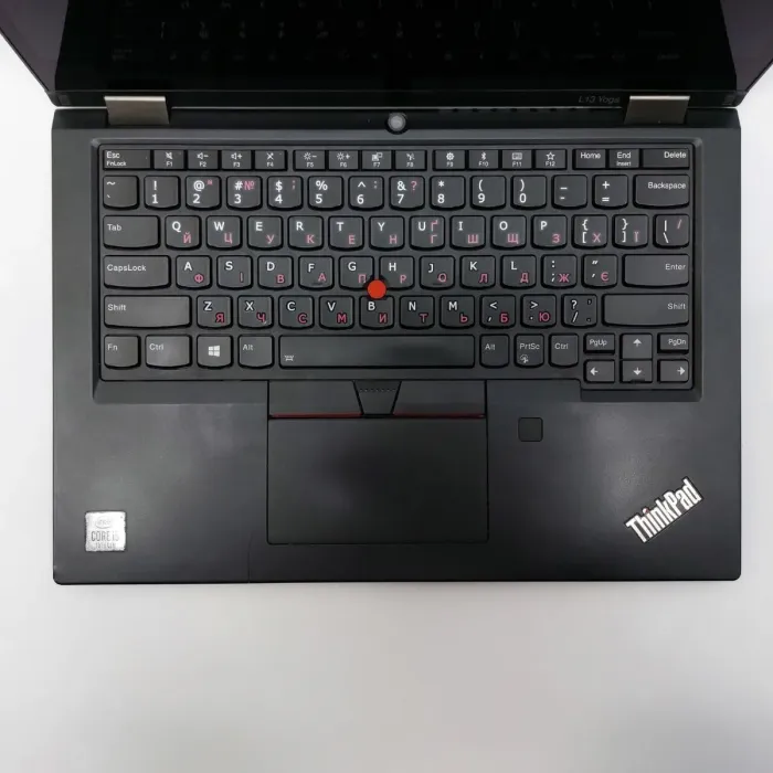 Ноутбук-трансформер Б-клас Lenovo ThinkPad L13 Yoga / 13.3" (1920x1080) IPS Touch / Intel Core i5-10210U (4 (8) ядра по 1.6 - 4.2 GHz) / 8 GB DDR4 / 512 GB SSD / Intel UHD Graphics for 10th Generation / WebCam / Win 11 Pro б/в - зображення 3