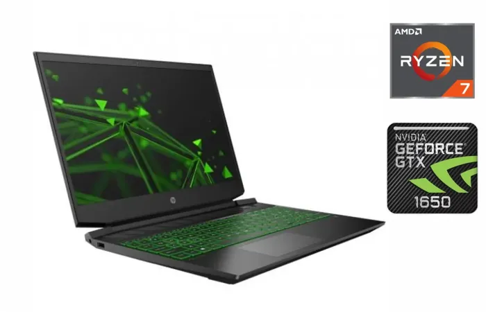 Ігровий ноутбук HP Pavilion Gaming / 15.6" (1920x1080) IPS / AMD Ryzen 7 3750H (4 (8) ядер по 2.3 - 4.0 GHz) / 16 GB DDR4 / 512 GB SSD / nVidia GeForce GTX 1650, 4 GB GDDR6, 128-bit / WebCam / HDMI б/в - зображення 1