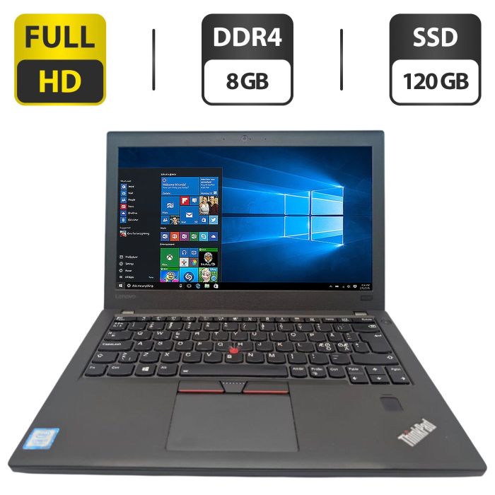 Нетбук Lenovo ThinkPad X270 / 12.5" (1920x1080) IPS / Intel Core i7-7600U (2 (4) ядра по 2.8 - 3.9 GHz) / 8 GB DDR4 / 120 GB SSD / Intel HD Graphics 620 / WebCam б/в - изображение 1