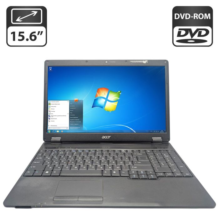 Ноутбук Acer Extensa 5635G / 15.6" (1366x768) TN / Intel Core 2 Duo T6600 (2 ядра по 2.2 GHz) / 6 GB DDR3 / 500 GB HDD / Intel Graphics / WebCam / DVD-ROM / Без АКБ б/в - изображение 1