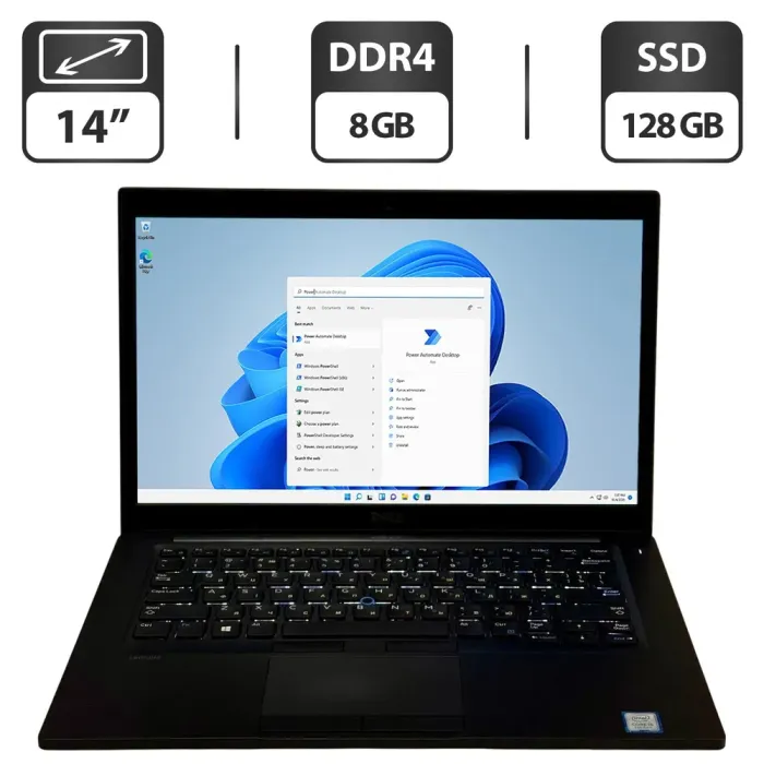 Ноутбук Dell Latitude 7480 / 14" (1366x768) TN / Intel Core i5-7300U (2 (4) ядра по 2.6 - 3.5 GHz) / 8 GB DDR4 / 128 GB SSD / Intel HD Graphics 620 / WebCam / Windows 11 Pro б/в - зображення 1