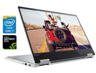 Ігровий ноутбук-трансформер Б-клас Lenovo Yoga 720-15IKP / 15.6" (3840x2160) IPS Touch / Intel Core i7-7700HQ (4 (8) ядра по 2.8 - 3.8 GHz) / 16 GB DDR4 / 512 GB SSD NVMe / nVidia GeForce GTX 1050, 2 GB GDDR5, 128-bit / WebCam б/в