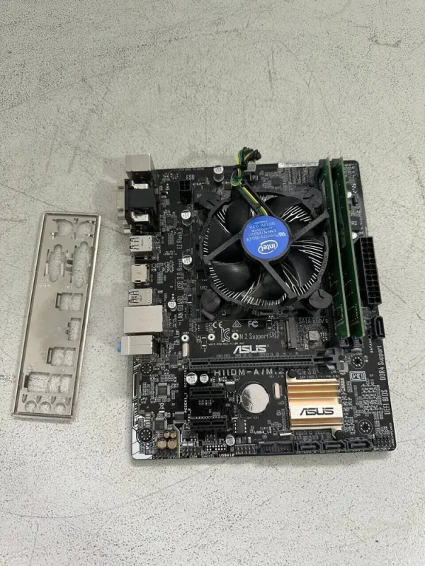 Комплект: материнська плата Asus H110M-A/M.2 / Intel Core i3-6100 (2 (4) ядра по 3.7 GHz) / 8 GB DDR4 / 256 GB SSD M.2 / Intel HD Graphics 530 / Socket LGA1151 / Кулер BOX б/в - зображення 2