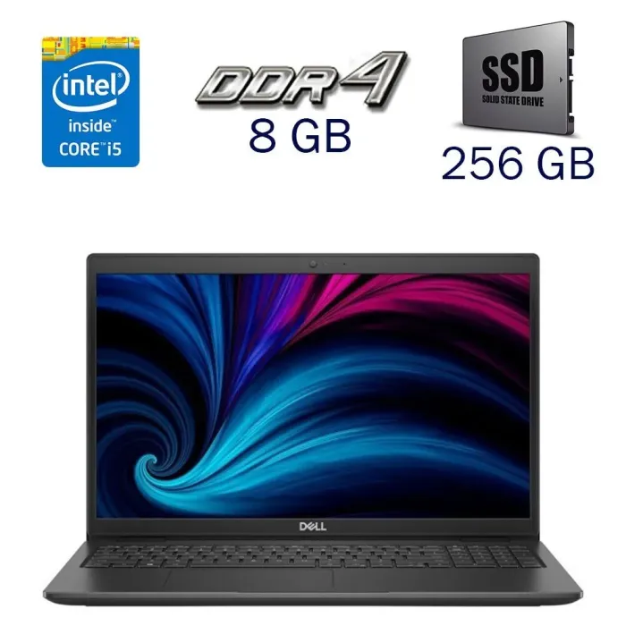 Ультрабук Dell Latitude 3520 / 15.6" (1366x768) TN / Intel Core i5-1135G7 (4 (8) ядра по 2.4 - 4.2 GHz) / 8 GB DDR4 / 256 GB SSD / Intel Iris Xe Graphics / WebCam б/в - зображення 1