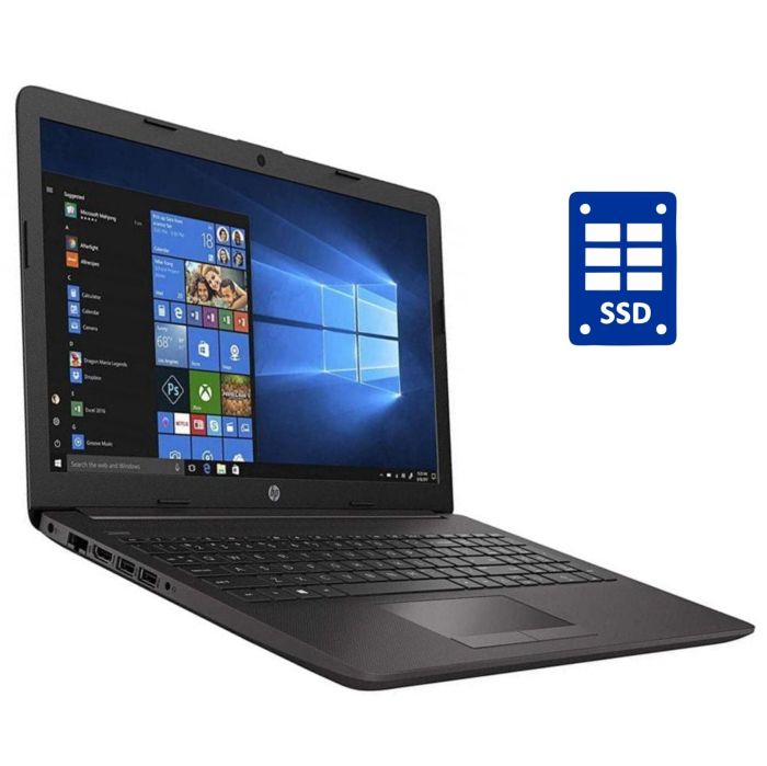 Ноутбук Б-клас HP 250 G7 Grey / 15.6" (1920x1080) TN / Intel Celeron N4000 (2 ядра по 1.1 - 2.6 GHz) / 8 GB DDR4 / 128 GB SSD / Intel UHD Graphics 600 / WebCam / Win 10 Home б/в - зображення 1