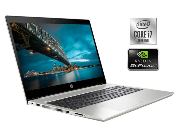 Ноутбук Б-клас HP ProBook 450 G7 / 15.6" (1920x1080) IPS / Intel Core i7-10510U (4 (8) ядра по 1.8 - 4.9 GHz) / 16 GB DDR4 / 512 GB SSD NVMe / nVidia GeForce MX250, 2 GB GDDR5, 64-bit / WebCam б/в - зображення 1