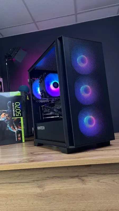 Збірка на замовлення: ігровий ПК Montech Air 1000 Premium Black Tower / AMD Ryzen 5 7500F (6 (12) ядер по 3,7 - 5,0 ГГц) / 32 ГБ DDR5 / 1000 ГБ SSD M.2 / nVidia GeForce RTX 5070, 12 ГБ GDDR7, 192-bit / 750W - зображення 3