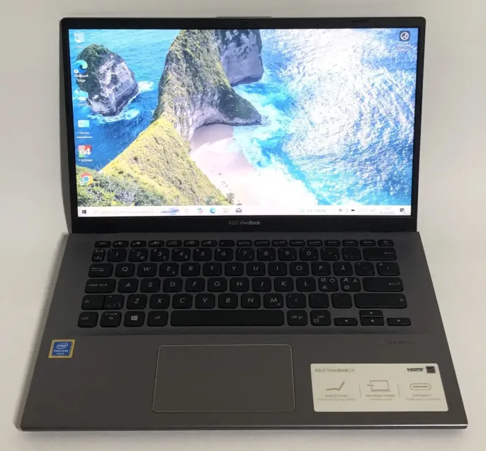 Ультрабук Asus VivoBook 14 F412F / 14" (1920x1080) TN / Intel Pentium Gold 5405U (2 (4) ядра по 2.3 GHz) / 8 GB DDR4 / 128 GB SSD / Intel UHD Graphics / WebCam / Win 10 Home б/в - зображення 2