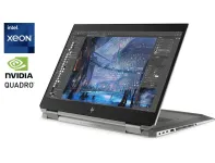 Мобільна робоча станція HP ZBook Studio x360 G5 / 15.6" (1920x1080) IPS Touch / Intel Xeon E-2176M (6 (12) ядер по 2.7 - 4.4 GHz) / 16 GB DDR4 / 1000 GB SSD / nVidia Quadro P1000, 4 GB GDDR5, 128-bit / WebCam / Win 10 Pro б/в