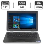 Ноутбук Б-клас Dell Latitude E6430 / 14" (1366x768) TN / Intel Core i5-3210M (2 (4) ядра по 2.5 - 3.1 GHz) / 8 GB DDR3 / 120 GB SSD / Intel HD Graphics 4000 / DVD-ROM б/в