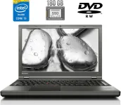Ноутбук Lenovo ThinkPad T540p / 15.6" (1366x768) TN / Intel Core i5-4300M (2 (4) ядра по 2.6 - 3.3 GHz) / 4 GB DDR3 / 180 GB SSD / Intel HD Graphics 4600 / WebCam / DVD-RW / Fingerprint / miniDP б/в