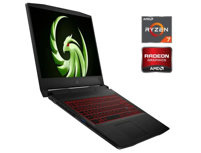 Ігровий ноутбук Б-клас MSI Bravo 15 B5ED / 15.6" (1920x1080) IPS / AMD Ryzen 7 5800H (8 (16) ядер по 3.2 - 4.4 GHz) / 16 GB DDR4 / 512 GB SSD NVMe / AMD Radeon RX 6550M, 4 GB GDDR6, 64-bit / WebCam б/в - зображення 1