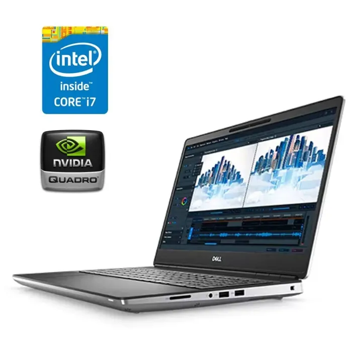 Мобільна робоча станція Dell Precision 7560 / 15.6" (1920x1080) IPS / Intel Core i7-11850H (8 (16) ядер по 2.5 - 4.8 GHz) / 32 GB DDR4 / 1000 GB SSD M.2 / nVidia Quadro T1200, 4 GB GDDR6, 128-bit / WebCam б/в - зображення 1