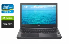 Мобільна робоча станція Б-клас Fujitsu Celsius H780 / 15.6" (1920x1080) IPS / Intel Core i7-8750H (6 (12) ядер по 2.2 - 4.1 GHz) / 32 GB DDR4 / 512 GB SSD / nVidia Quadro P600, 4 GB GDDR5, 128-bit / WebCam / 4G / HDMI / Windows 10 б/в