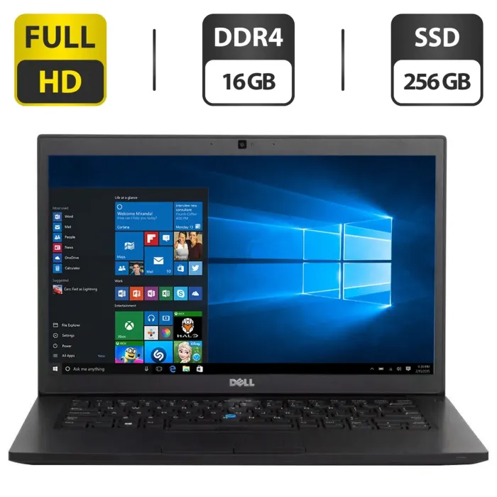 Ультрабук Dell Latitude 7480 / 14" (1920x1080) TN / Intel Core i5-6300U (2 (4) ядра по 2.4 - 3.0 GHz) / 16 GB DDR4 / 256 GB SSD / Intel HD Graphics 520 / WebCam / HDMI б/в - зображення 1