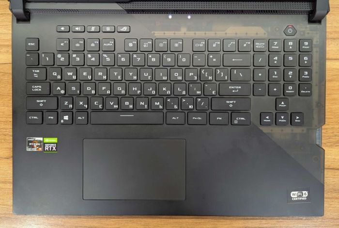 Ігровий ноутбук Asus ROG Strix G733Q / 17,3" (1920x1080) IPS / AMD Ryzen 9 5900HX (8 (16) ядер по 3,3 - 4,6 ГГц) / 32 ГБ DDR4 / 1000 ГБ SSD / nVidia GeForce RTX 3080, 8 ГБ GDDR6, 256-bit / Windows 11 б/в - зображення 3