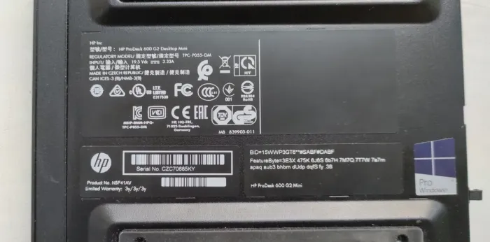 Неттоп HP ProDesk 600 G2 Mini PC USFF / Intel Core i5-6500T (4 ядра по 2.5 - 3.1 GHz) / 8 GB DDR4 / 120 GB SSD M.2 / Intel HD Graphics 530 / DisplayPort б/в - зображення 6