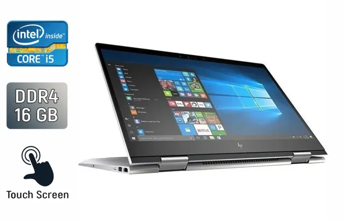 Ноутбук-трансформер Б-клас HP ENVY x360m 15m-bp011dx / 15.6" (1920x1080) IPS Touch / Intel Core i7-7500U (2 (4) ядра по 2.7 - 3.5 GHz) / 16 GB DDR4 / 480 GB SSD / Intel HD Graphics 620 / WebCam / Windows 10 б/в - зображення 1