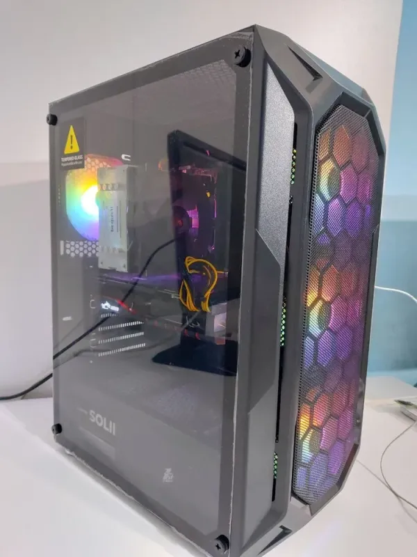 Комплект ПК: 1stPlayer FireBase X6 Tower / Intel Core i5-8500 (6 ядер по 3.0 - 4.1 GHz) / 16 GB DDR4 / 128 GB SSD M.2 + 512 GB SSD / AMD Radeon R9 390, 8 GB GDDR5, 512-bit / 700W + Монітор LG 24MB37PM-B / 24" (1920x1080) IPS б/в - зображення 3