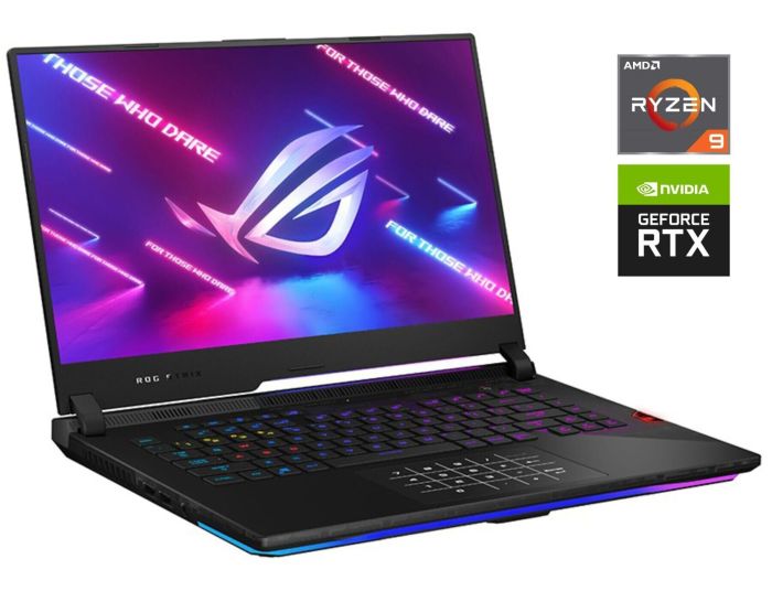 Ігровий ноутбук Asus ROG Strix SCAR 15 G533QS / 15.6" (1920x1080) IPS / AMD Ryzen 9 5900HS (8 (16) ядер по 3.0 - 4.6 GHz) / 32 GB DDR4 / 1000 GB SSD / nVidia GeForce RTX 3080, 16 GB GDDR6, 256-bit / WebCam б/в - зображення 2