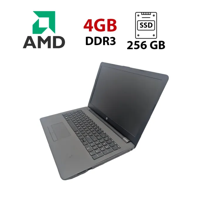 Ноутбук HP Pavilion 255 G6 / 15.6" (1366x768) TN / AMD E2-9000e (2 ядра по 1.5 - 2.0 GHz) / 4 GB DDR4 / 256 GB SSD / AMD Radeon R2 Graphics / WebCam б/в - зображення 1