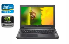 Мобільна робоча станція Б-клас Fujitsu Celsius H780 / 15.6" (1920x1080) IPS / Intel Core i7-8750H (6 (12) ядер по 2.2 - 4.1 GHz) / 16 GB DDR4 / 512 GB SSD / nVidia Quadro P600, 4 GB GDDR5, 128-bit / HDMI / WebCam б/в