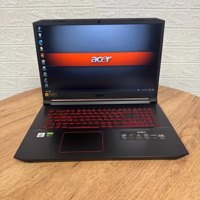 Ігровий ноутбук Б-клас Acer Nitro 5 AN517-52 / 17.3" (1920x1080) IPS / Intel Core i5-10300H (4 (8) ядра по 2.5 - 4.5 GHz) / 16 GB DDR4 / 512 GB SSD / nVidia GeForce GTX 1650 Ti, 4 GB GDDR6, 128-bit / WebCam б/в - зображення 2